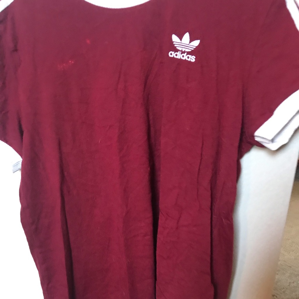 Maroon Adidas Tee